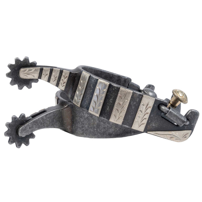 Formay Aged Steel Leaf Banded Spur
