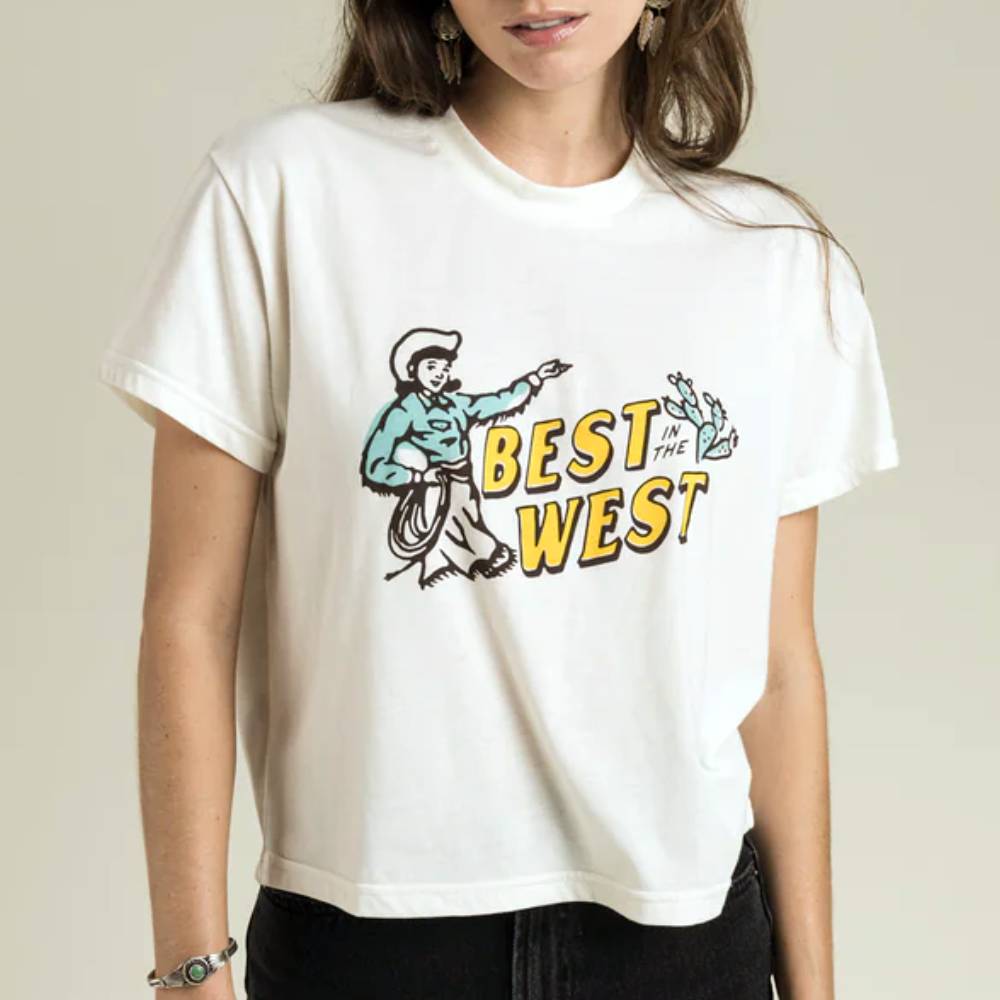 Sendero Provisions Women's Best In The West Crop Tee WOMEN - Clothing - Tops - Short Sleeved Sendero Provisions Co   