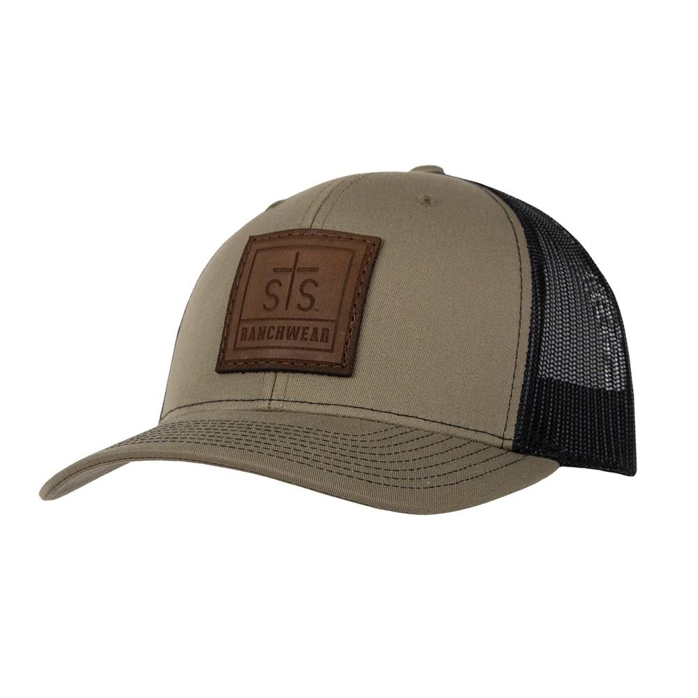 STS Ranchwear Lasered Leather Patch Hat HATS - BASEBALL CAPS STS Ranchwear   