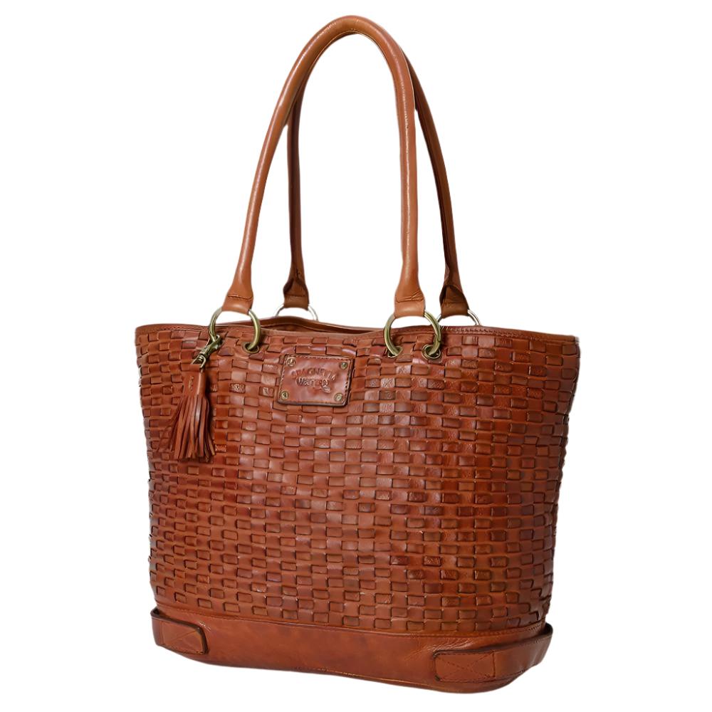 Basket weave leather bag hotsell