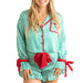 * Satin Striped Pajama Set - FINAL SALE WOMEN - Clothing - Loungewear 8 Oak Lane