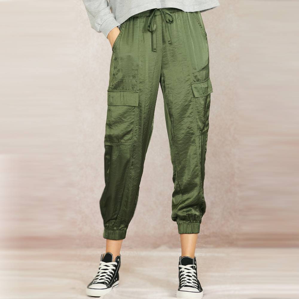Satin Cargo Pants WOMEN - Clothing - Pants & Leggings Lace Collective   