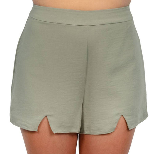 * Satin Front Slit Shorts - FINAL SALE WOMEN - Clothing - Shorts KLD