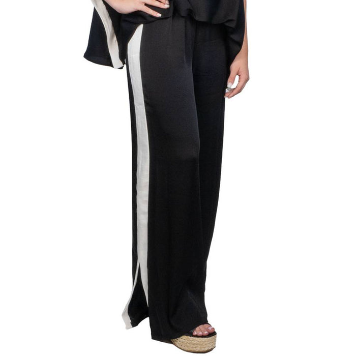 Satin Side Contrast Pants WOMEN - Clothing - Pants & Leggings KLD   