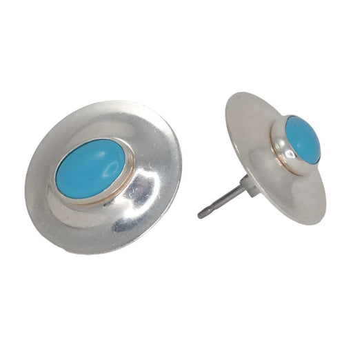 Hakan Saucer Stud Earrings WOMEN - Accessories - Jewelry - Earrings Sunwest Silver   