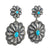 Scalloped Turquoise Dangle Stud Earrings WOMEN - Accessories - Jewelry - Earrings Al Zuni   