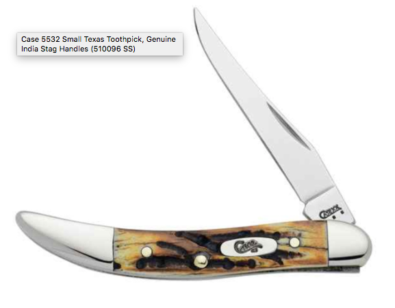 Stag Small Texas Toothpick Knives W.R. Case