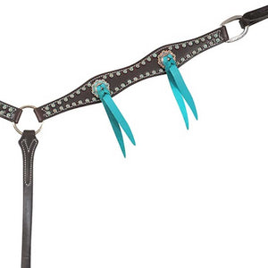 Martin Saddlery Antiqued Dots Breast Collar Tack - Breast Collars Martin Saddlery