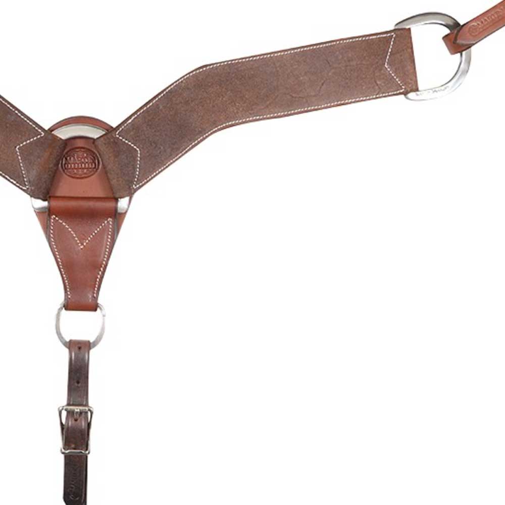 Martin Saddlery 2-3/4" Chocolate Roughout Breast Collar Tack - Breast Collars Martin Saddlery