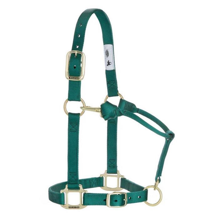 1" Adjustable Chin & Throat Snap Halter for Weanling/Pony Tack - Halters & Leads Weaver Hunter Green