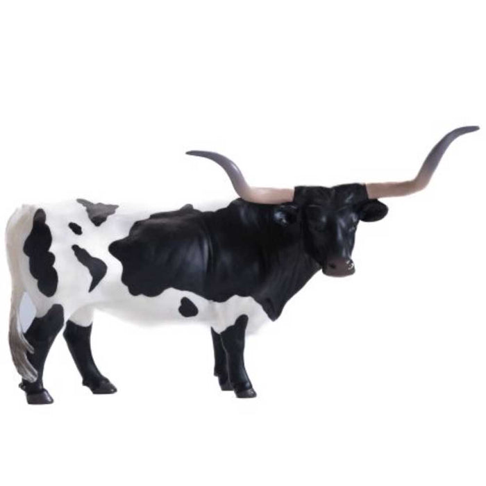 Little Buster Black/White Texas Longhorn Steer
