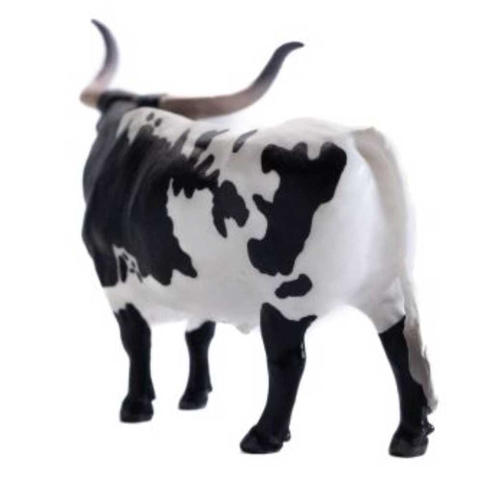 Little Buster Black/White Texas Longhorn Steer