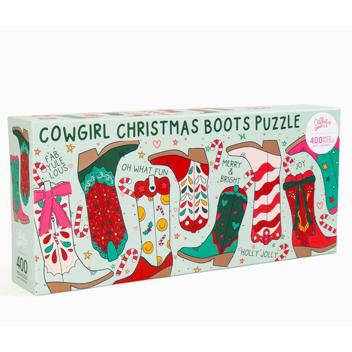 Cowgirl Christmas Boots 400 Piece Jigsaw Puzzle HOME & GIFTS - Gifts Callie Danielle
