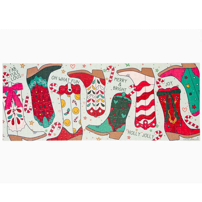 Cowgirl Christmas Boots 400 Piece Jigsaw Puzzle HOME & GIFTS - Gifts Callie Danielle