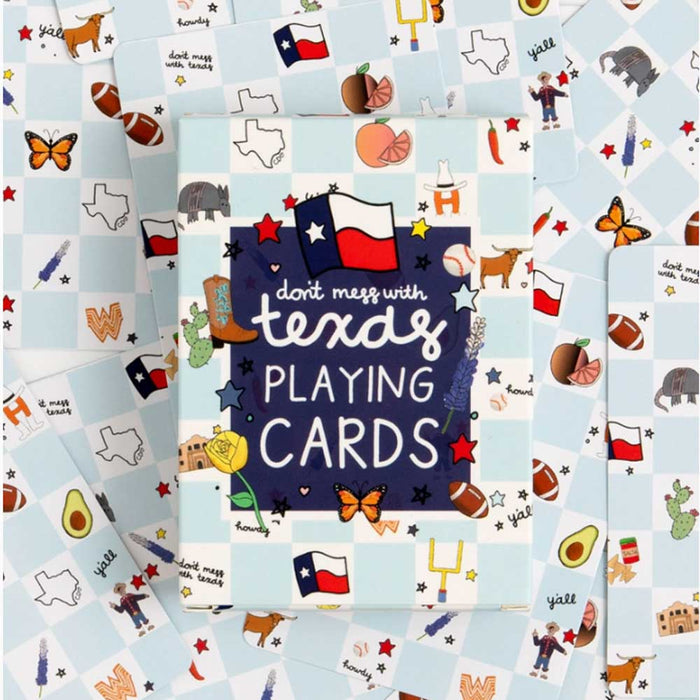 Don't Mess with Texas Checkerboard Deck of Playing Cards