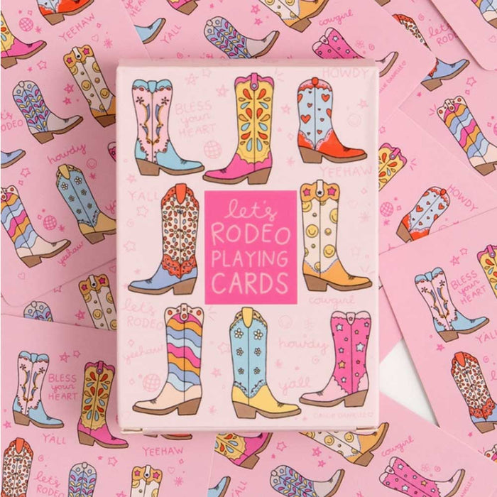 Let's Rodeo Western Cowgirl Boots Deck of Playing Cards