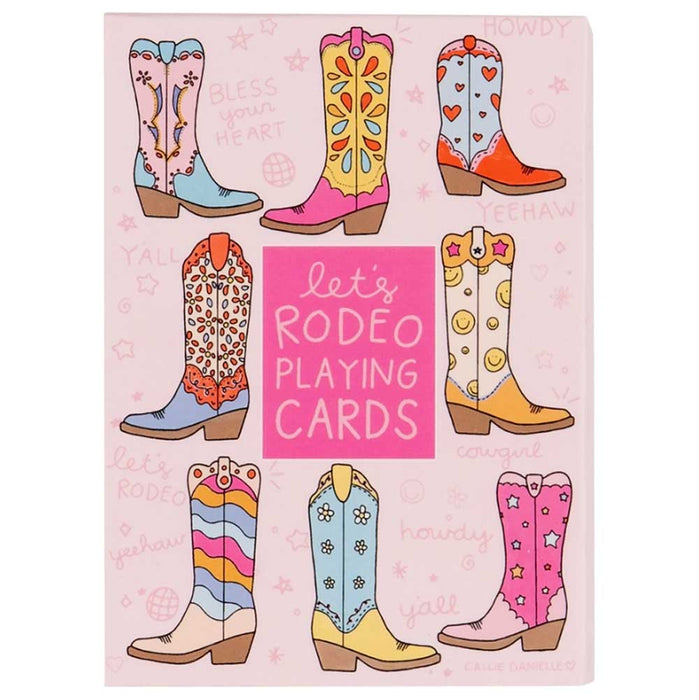Let's Rodeo Western Cowgirl Boots Deck of Playing Cards