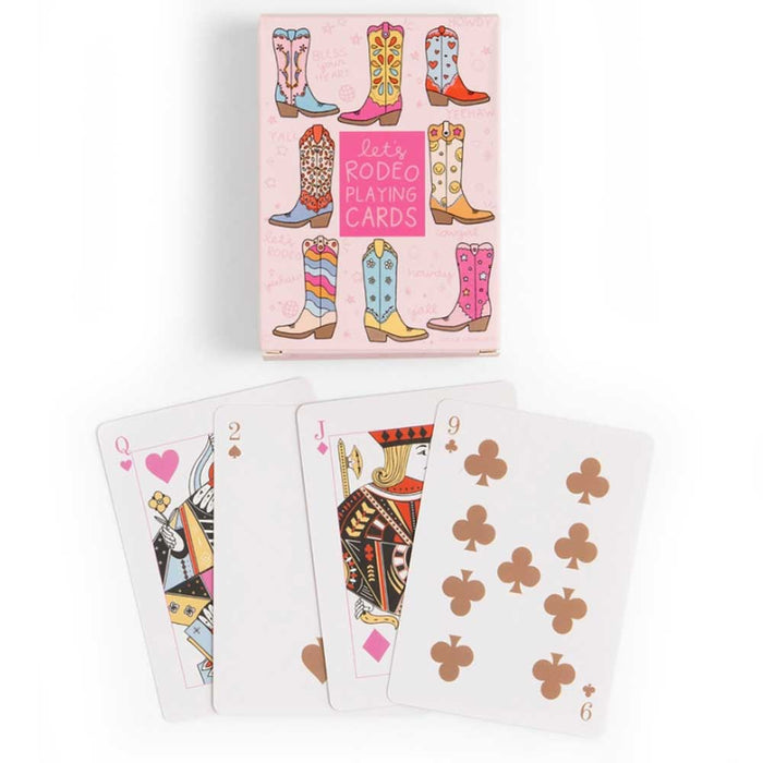 Let's Rodeo Western Cowgirl Boots Deck of Playing Cards