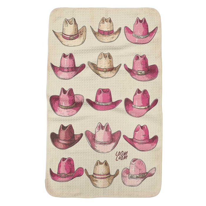 Pink Hats Kitchen Towel