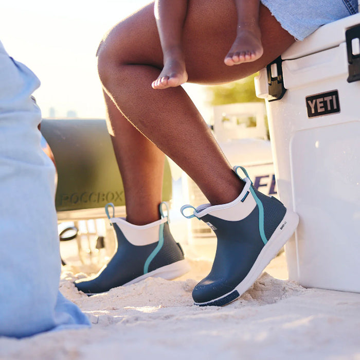 XTRATUF Women's Stormy Blue Ankle Deck Sport Boot