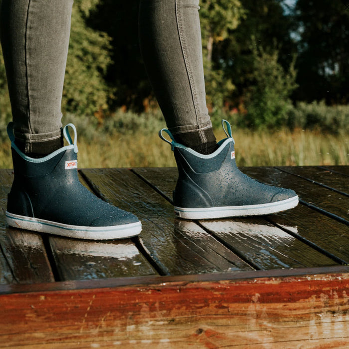 XTRATUF Women's Navy Ankle Deck Boot
