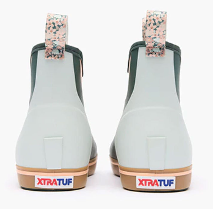 XTRATUF Women's Garden Green Ankle Deck Boot