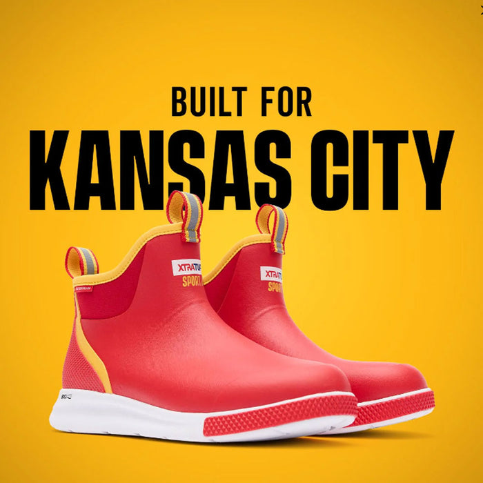 XTRATUF Men's Red Tailgate Ankle Deck Sport Boot