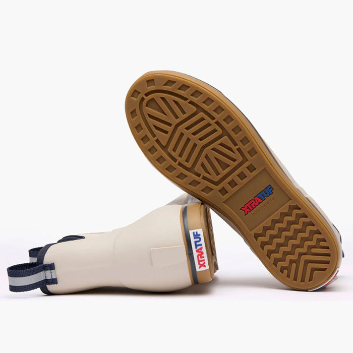 XTRATUF Men's Ivory/Navy Ankle Deck Boot