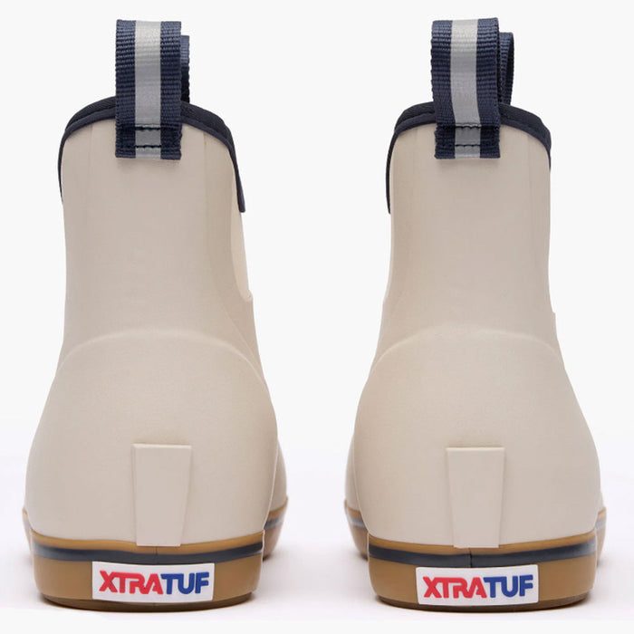 XTRATUF Men's Ivory/Navy Ankle Deck Boot
