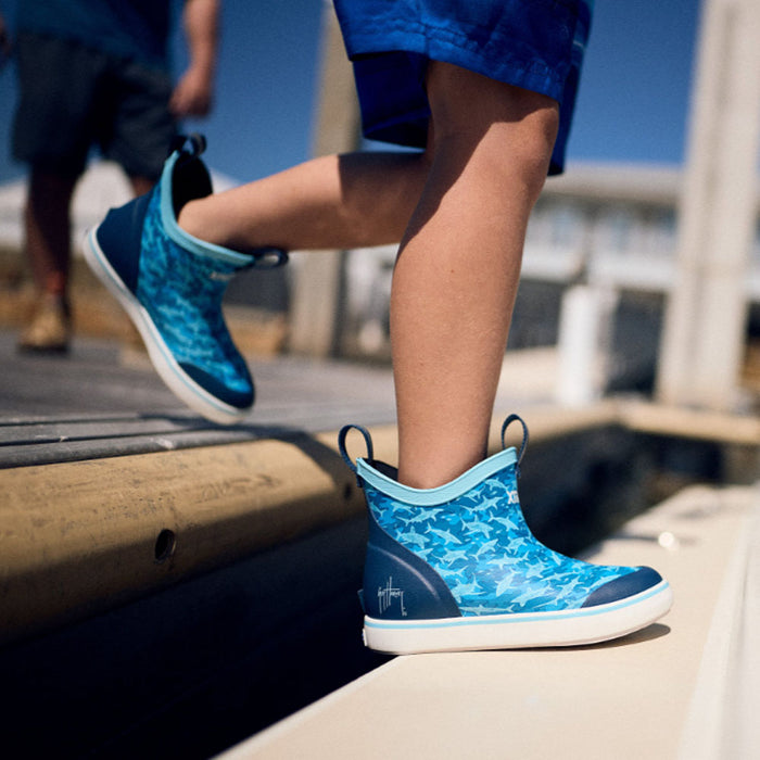 XTRATUF Kid's Shark Guy Harvey Ankle Deck Boot