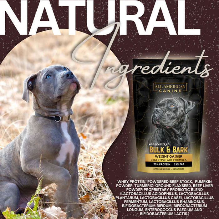 Bulk & Bark Weight Gainer + Digestive Aid Food Topper