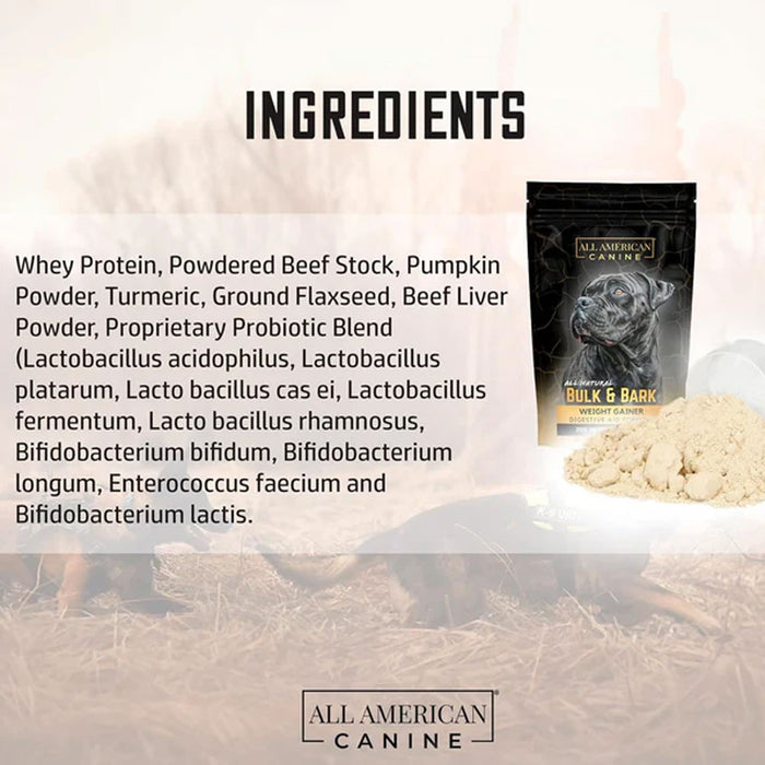 Bulk & Bark Weight Gainer + Digestive Aid Food Topper