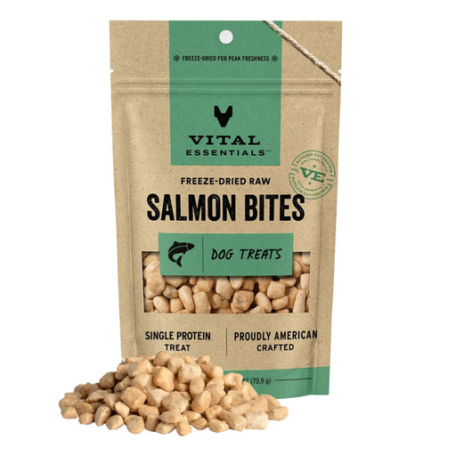 Freeze-Dried Raw Protein Salmon Bites Dog Treats Pets - Toys & Treats Vital Essentials