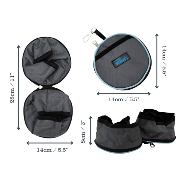 Snaffle Pack Portable Pet Bowl Set Pets - Feeding & Watering Henry Wag