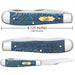 Case Smooth Blue Sycamore Wood Trapper Knives W.R. Case