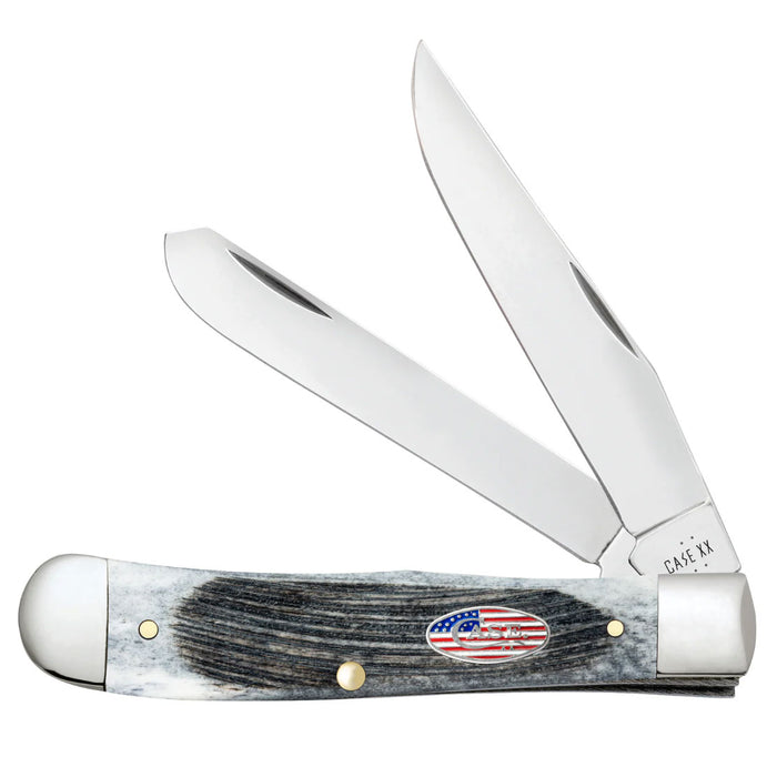 Case Sawcut Jigged Gray Bone Trapper Knives W.R. Case