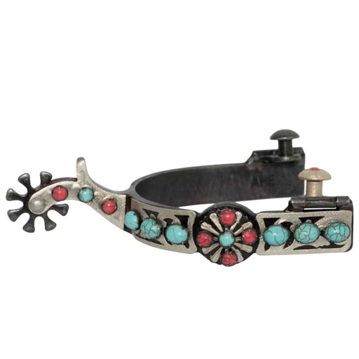 Metalab Southwest Collection Grey Steel Starburst Ladies Spurs Tack - Spurs Metalab