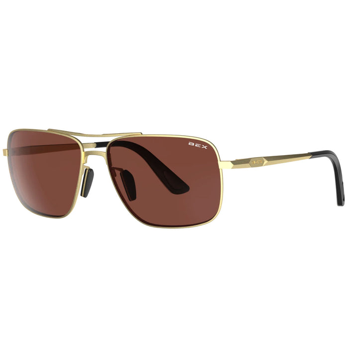 BEX Porter Sunglasses ACCESSORIES - Additional Accessories - Sunglasses Bex Sunglasses Matte Gold/Brown
