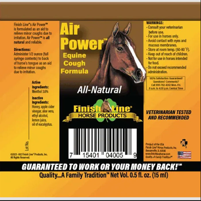 Finish Line Air Power Equine Cough Formula Equine - Supplements Finish Line