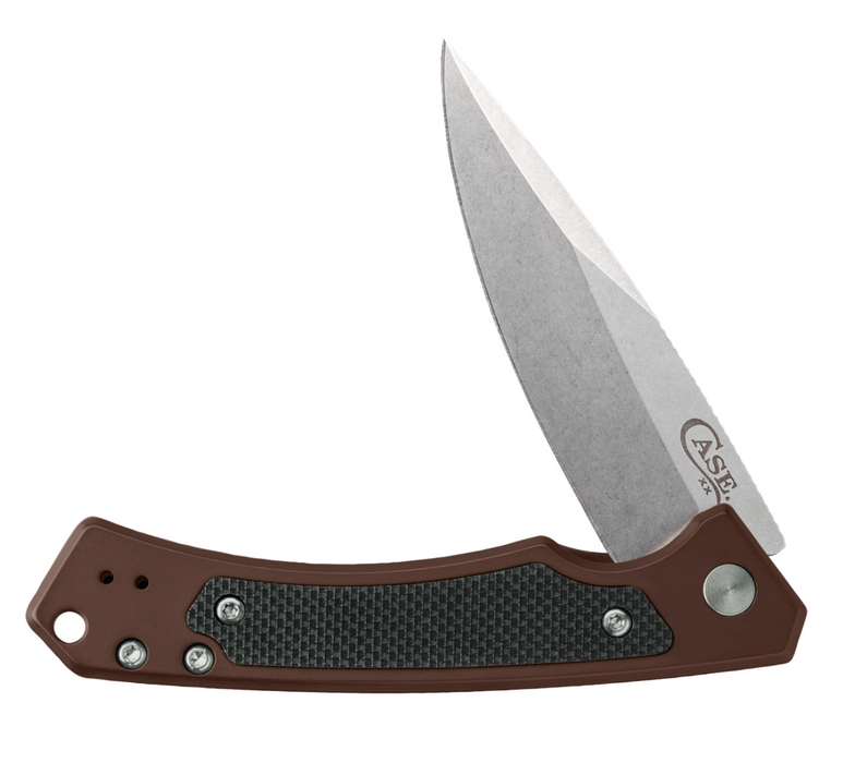 Dark Brown Anodized Aluminum w/black G-10 Inlay Knives W.R. Case