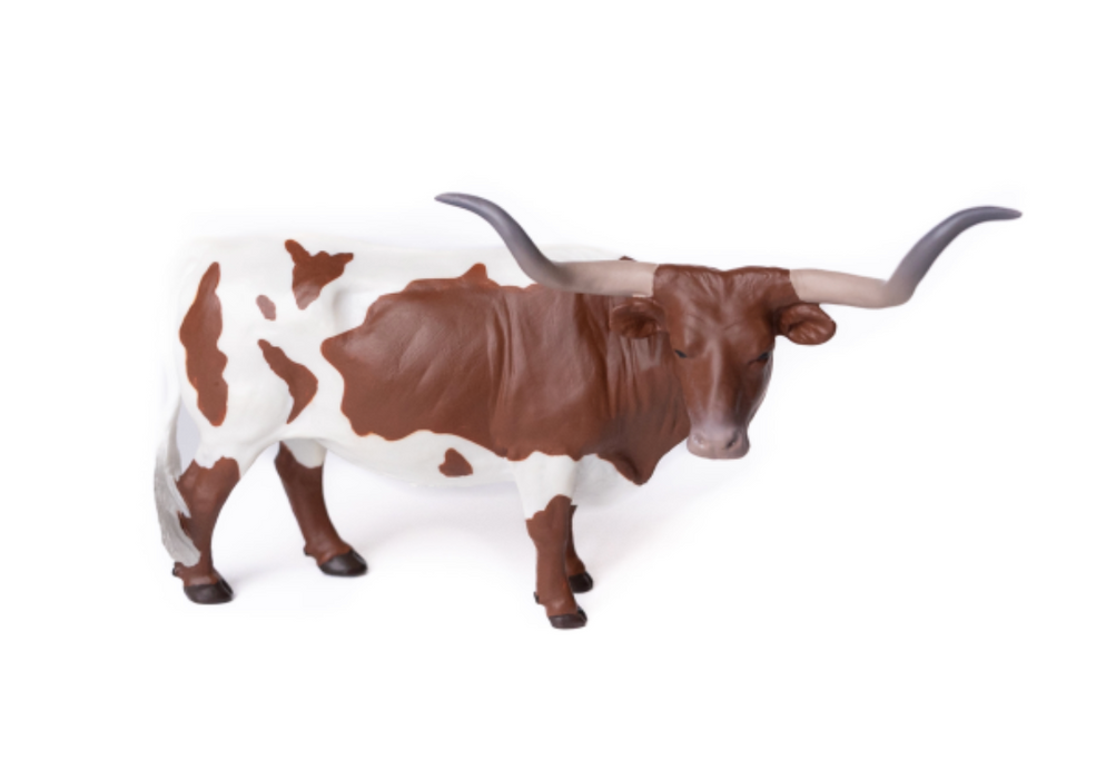Little Buster Texas Longhorn Steer Red/White