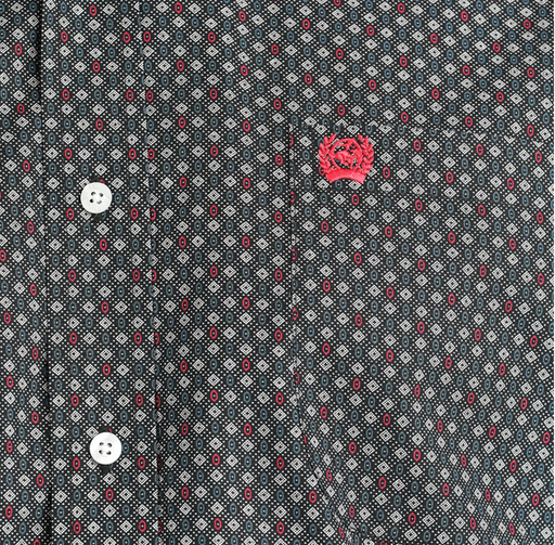 Cinch Men's Black Geo Print Button Down Shirt MEN - Clothing - Shirts - Short Sleeve Cinch