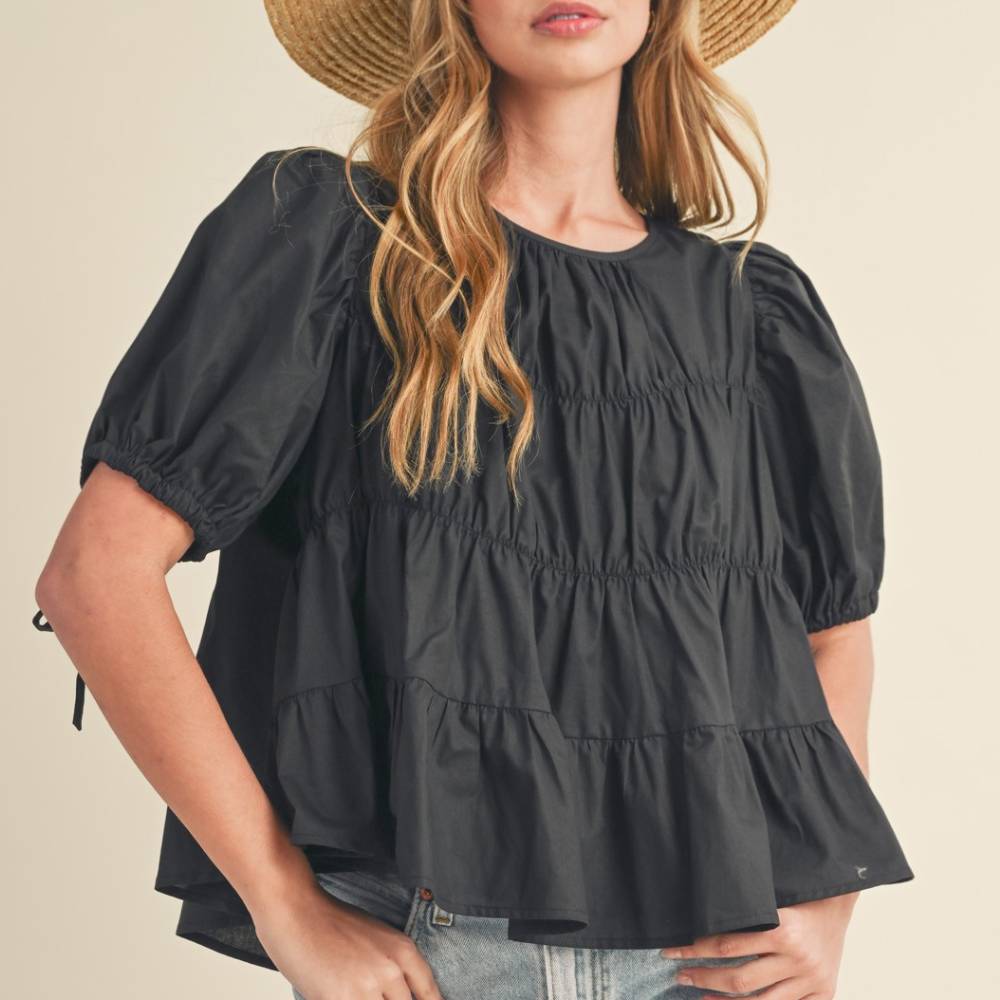 Shirring Tiered Top