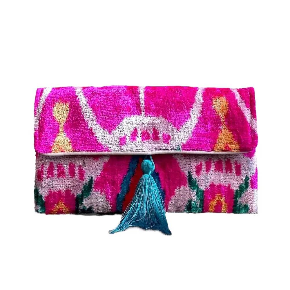 Silk Velvet Ikat Clutch WOMEN - Accessories - Handbags - Clutches & Pouches Ayca Design   