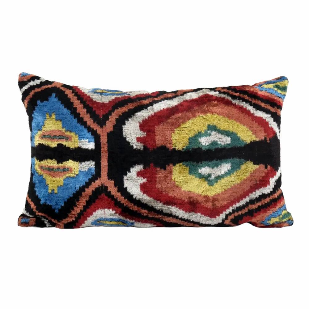 Silk Velvet Ikat Pillow Cover HOME & GIFTS - Home Decor - Decorative Pillows Ayca Design   