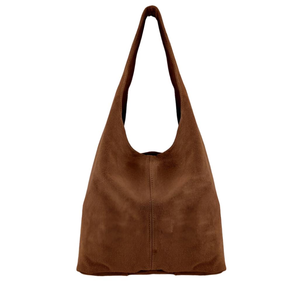 Silvia Suede Leather Shoulder Bag WOMEN - Accessories - Handbags - Shoulder Bags Italian Leather