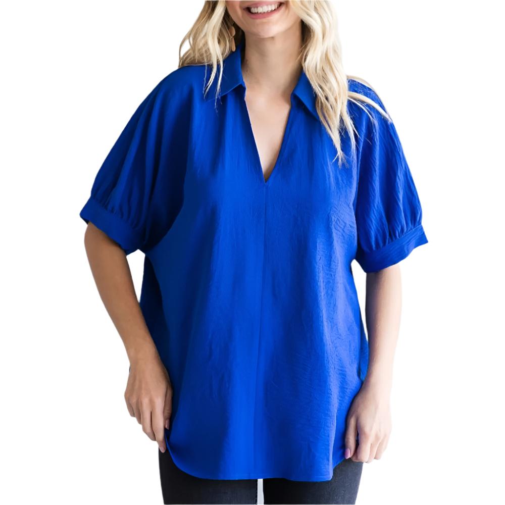 Solid Dolman Sleeve Blouse WOMEN - Clothing - Tops - Short Sleeved Jodifl   