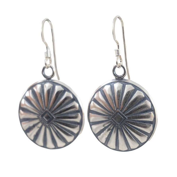 Southwest Stamped Disc Earrings WOMEN - Accessories - Jewelry - Earrings Sunwest Silver   