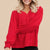 Stripe Texture Blouse - Red WOMEN - Clothing - Tops - Long Sleeved Jodifl   