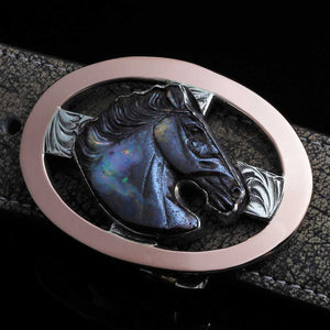Comstock Heritage Sutro Brumby Opal Horsehead Buckle ACCESSORIES - Additional Accessories - Buckles Comstock Heritage   
